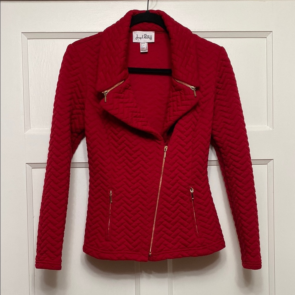 Joseph Ribkoff Red Textured Blazer